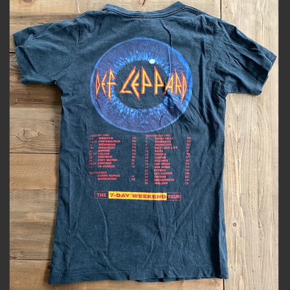 vintage def leppard band tour t shirt '92 - Picture 2 of 7